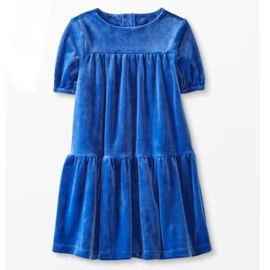 HANNA ANDERSSON Recycled Velour Twirl Dress Blue Size 130 / 8